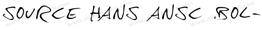 source Hans ansc bol字体转换